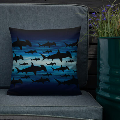 CAVIS Hammerhead Shark Pattern Pillow - Front 1