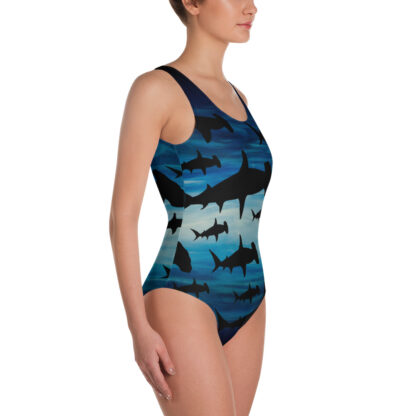 CAVIS Hammerhead Shark Pattern Women's Swimsuit - Right