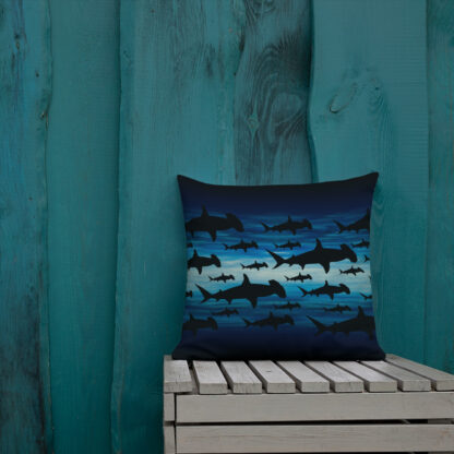 CAVIS Hammerhead Shark Pattern Pillow - Front 2