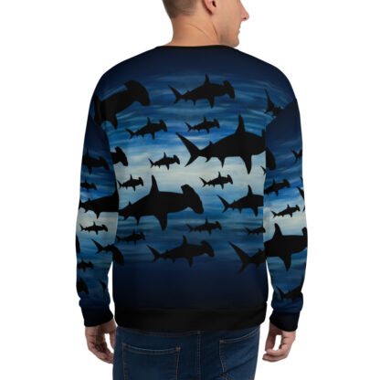 CAVIS Hammerhead Shark Pattern Sweatshirt Men's - Back