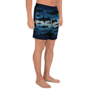 CAVIS Hammerhead Shark Pattern Men's Athletic Shorts - Right