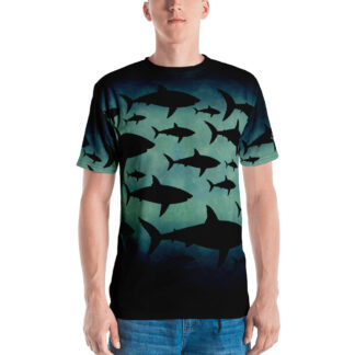 CAVIS Shark Pattern Men’s Shirt  – Front