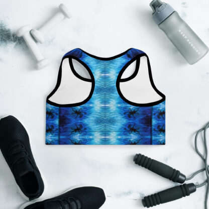 Cavis Blue Ocean Octopus Pattern Padded Sports Bra