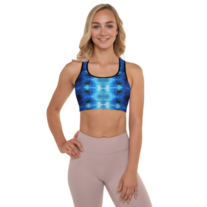 Cavis Blue Ocean Octopus Pattern Padded Sports Bra