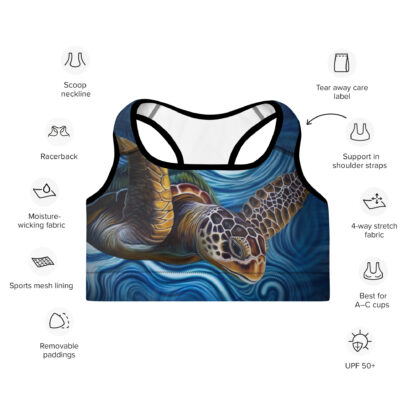 Cavis Sea Turtle Padded Sports Bra