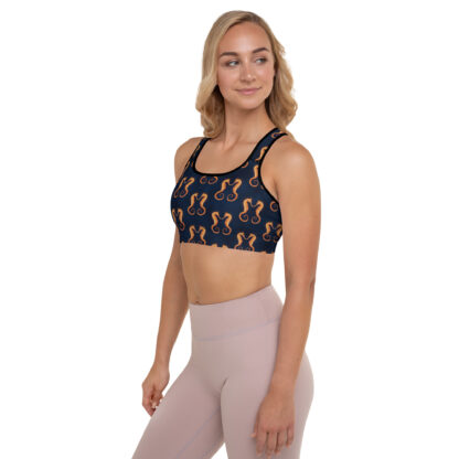 Cavis Seahorse Pattern Padded Sports Bra