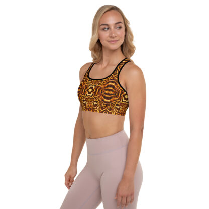 Cavis Wunderpus Yellow and Orange Padded Sports Bra