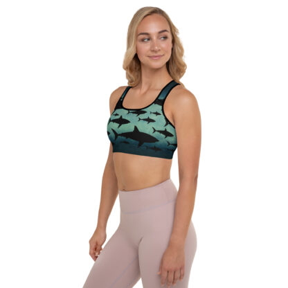 Cavis Shark Pattern Padded Sports Bra