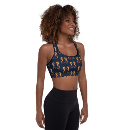 Cavis Seahorse Pattern Padded Sports Bra