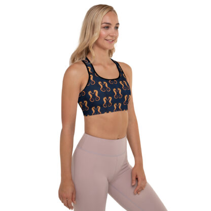 Cavis Seahorse Pattern Padded Sports Bra