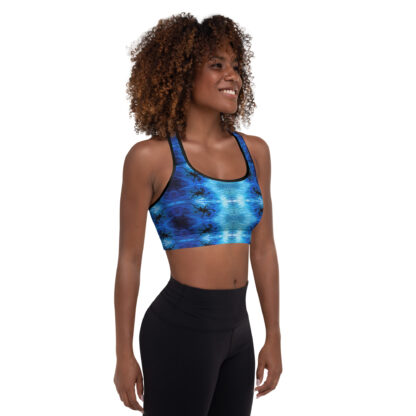 Cavis Blue Ocean Octopus Pattern Padded Sports Bra