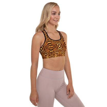 Cavis Wunderpus Yellow and Orange Padded Sports Bra