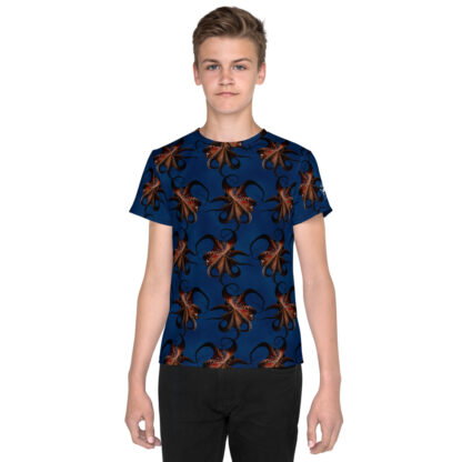CAVIS Flying Octopus Pattern Youth Shirt - Front