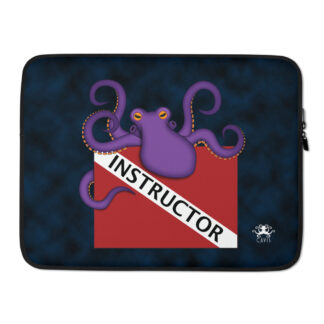 CAVIS Dive Flag Purple Octopus Laptop Sleeve - Instructor - 15"