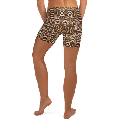 mockup-CAVIS Wunderpus Boy Shorts - yoga shorts - Natural Octopus Pattern - Back