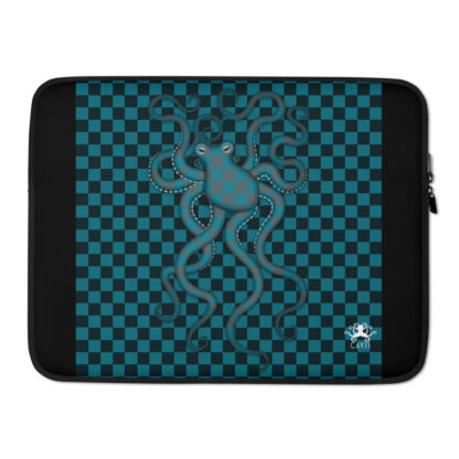 CAVIS 80's Style Checkered Camouflage Octopus Laptop Sleeve - 15 inch