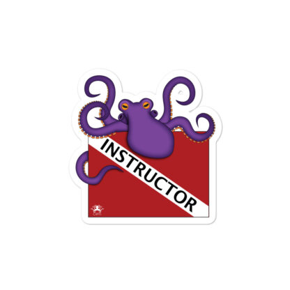 CAVIS Dive Flag Purple Octopus Sticker - Instructor - Small