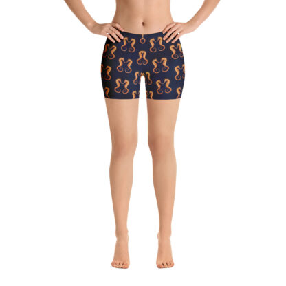 CAVIS Seahorse Pattern Women's Boy Shorts - Dark Blue Alternative Swimsuit - Front 2