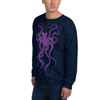 CAVIS Purple Octopus Sweatshirt - Left Blue - Right