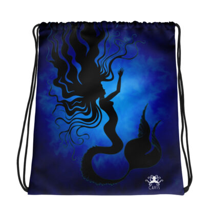 CAVIS Mermaid Drawstring Bag - Dark Background