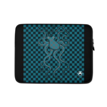 CAVIS 80's Style Checkered Camouflage Octopus Laptop Sleeve - 13 inch