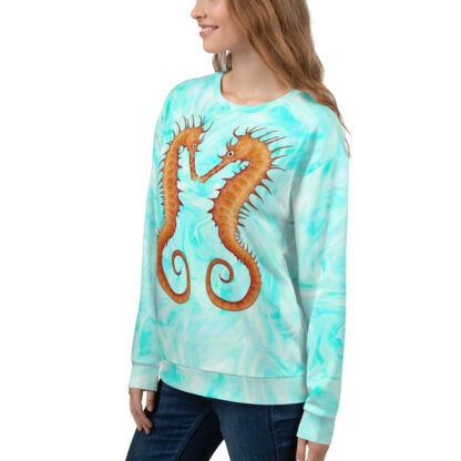 CAVIS Seahorse Sweatshirt - Light Blue - Women's - Left