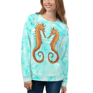 CAVIS Seahorse Sweatshirt - Light Blue - Women's - Front