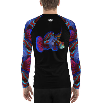 CAVIS Mandarin fish Rash Guard - Men's Colorful Swim Shirt - Back