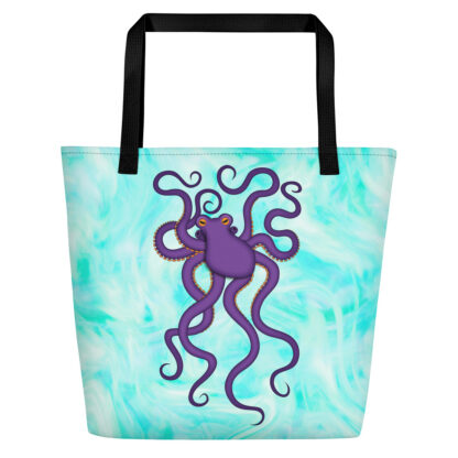 CAVIS Purple Octopus Beach Bag - Light Background