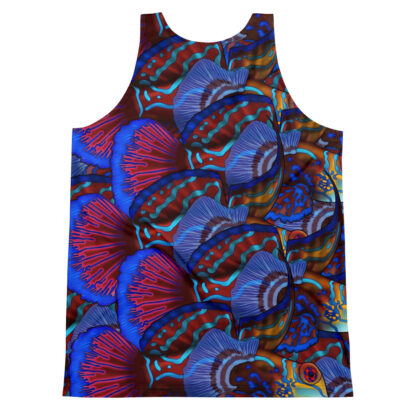 CAVIS Mandarinfish Pattern Colorful Casual Tank Top - Back