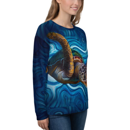 CAVIS Sea Turtle Sweatshirt - Underwater Art - Right