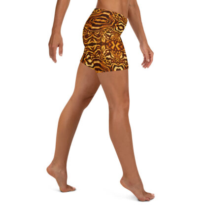 mockup-CAVIS Wunderpus Boy Shorts - yoga shorts - Yellow Orange Octopus Pattern - Right