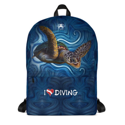 CAVIS Sea Turtle - I Love Diving Backpack