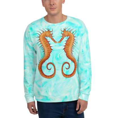 CAVIS Seahorse Sweatshirt - Light Blue - Men's - Front