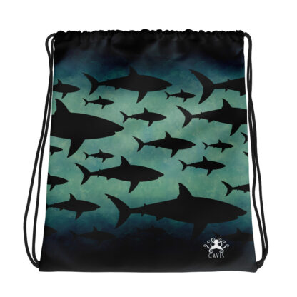 CAVIS Shark Pattern Drawstring Bag