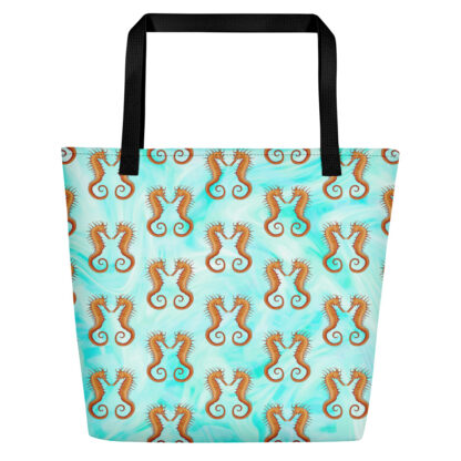 CAVIS Seahorse Pattern Beach Bag