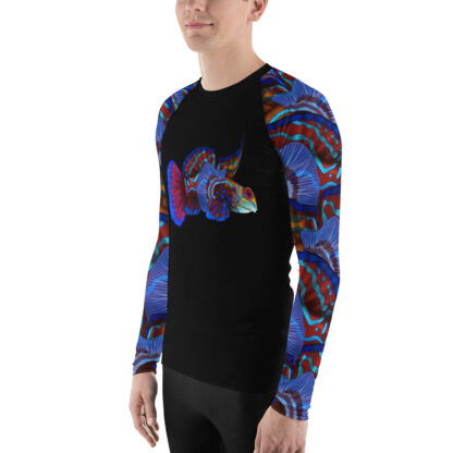 CAVIS Mandarin fish Rash Guard - Men's Colorful Swim Shirt - Left