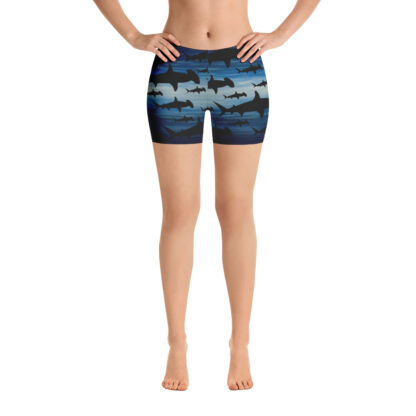 CAVIS Hammerhead Shark Women's Boy Shirts - Fitted Athletic Shorts - Front 2