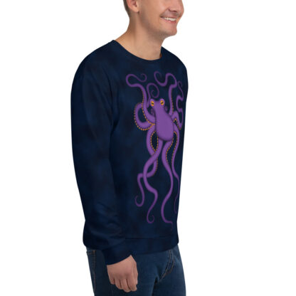 CAVIS Purple Octopus Sweatshirt - Dark Blue - Right