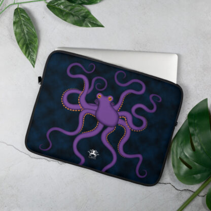 CAVIS Purple Octopus Laptop Sleeve - Lifestyle - 15 inch