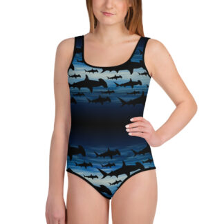 CAVIS Hammerhead Shark Pattern Swimsuit - Youth Teen - Front