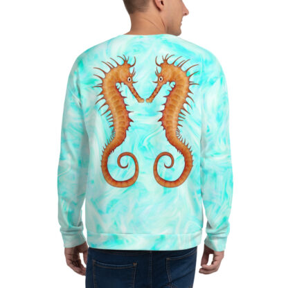 CAVIS Seahorse Sweatshirt - Light Blue - Men's - Back