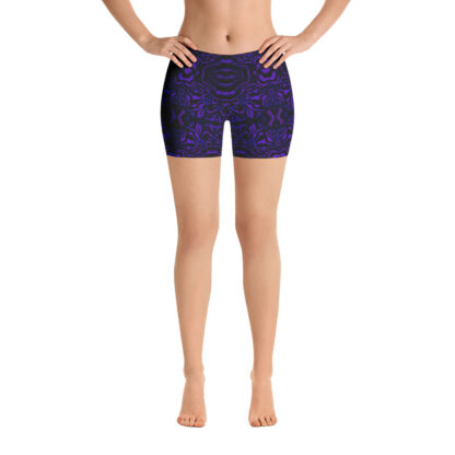CAVIS Wunderpus Boy Shorts - yoga shorts - Purple Octopus Pattern - Front 2