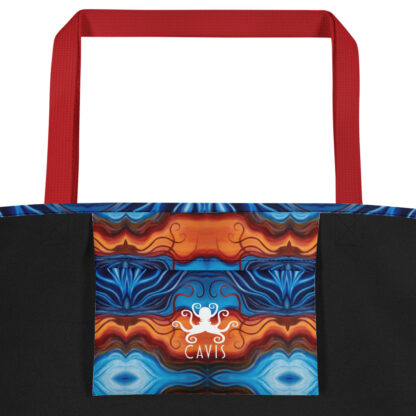 CAVIS Reborn Pattern Psychedelic Beach Bag - Inside Pocket
