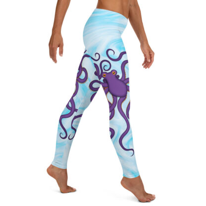 CAVIS Purple Octopus Leggings - Light Blue - Women's - Right