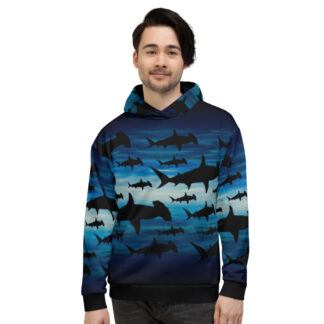 CAVIS Hammerhead Shark Pattern Pull-over Sweatshirt Hoodie – Front