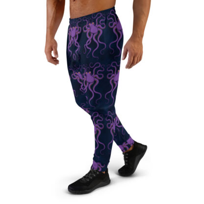 CAVIS Purple Octopus Pattern Joggers - Men's Sweatpants - Left