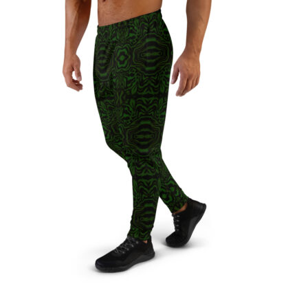 CAVIS Wonderpus Joggers - Green Black Octopus Pattern Men's Sweatpants - Left