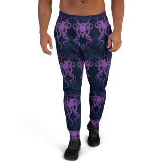 CAVIS Purple Octopus Pattern Joggers - Men's Sweatpants - Front