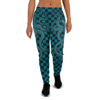 CAVIS Checkered Camouflage Octopus Joggers - Women's Sweatpants - Front